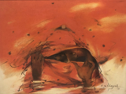 PN Choyal- Portrait of a woman - size: 44 x 30 cm