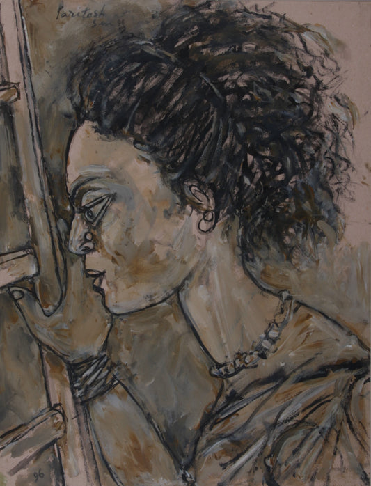 Paritosh Sen -63 x 49 cm -  Oil on paper