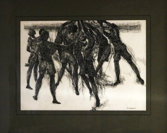 Khalil Ibrahim , Semi Figurative East Coast Series, 1998 Ink on paper .