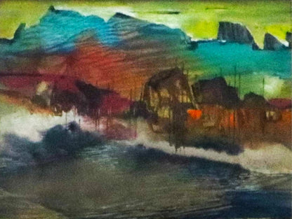 G S Shennoy Water Colour Abstract