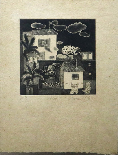 JMS MANI b 1949-2021 Etching on paper