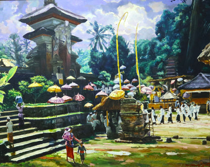 W.Hardja b 1946 oil on canvass 60 x 60 inches