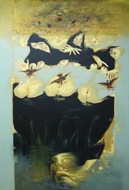 PN Choyal Women b 1924-2012 oil on canvass