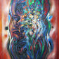 Laxman Pai Faces & Flowers 1989 152 x 152 cm