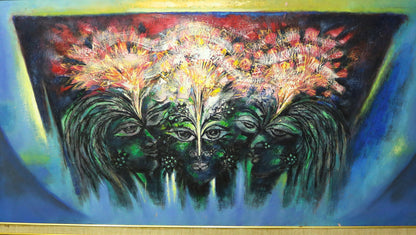 Laxman Pai Faces & Flowers b 1926-2021