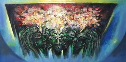Laxman Pai Faces & Flowers b 1926-2021